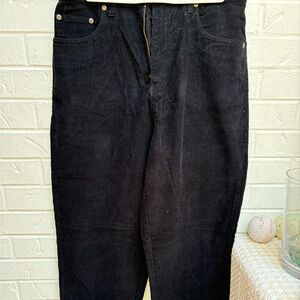 Eddie Bauer women’s NWT loose fit ebony black corduroy jeans size 10